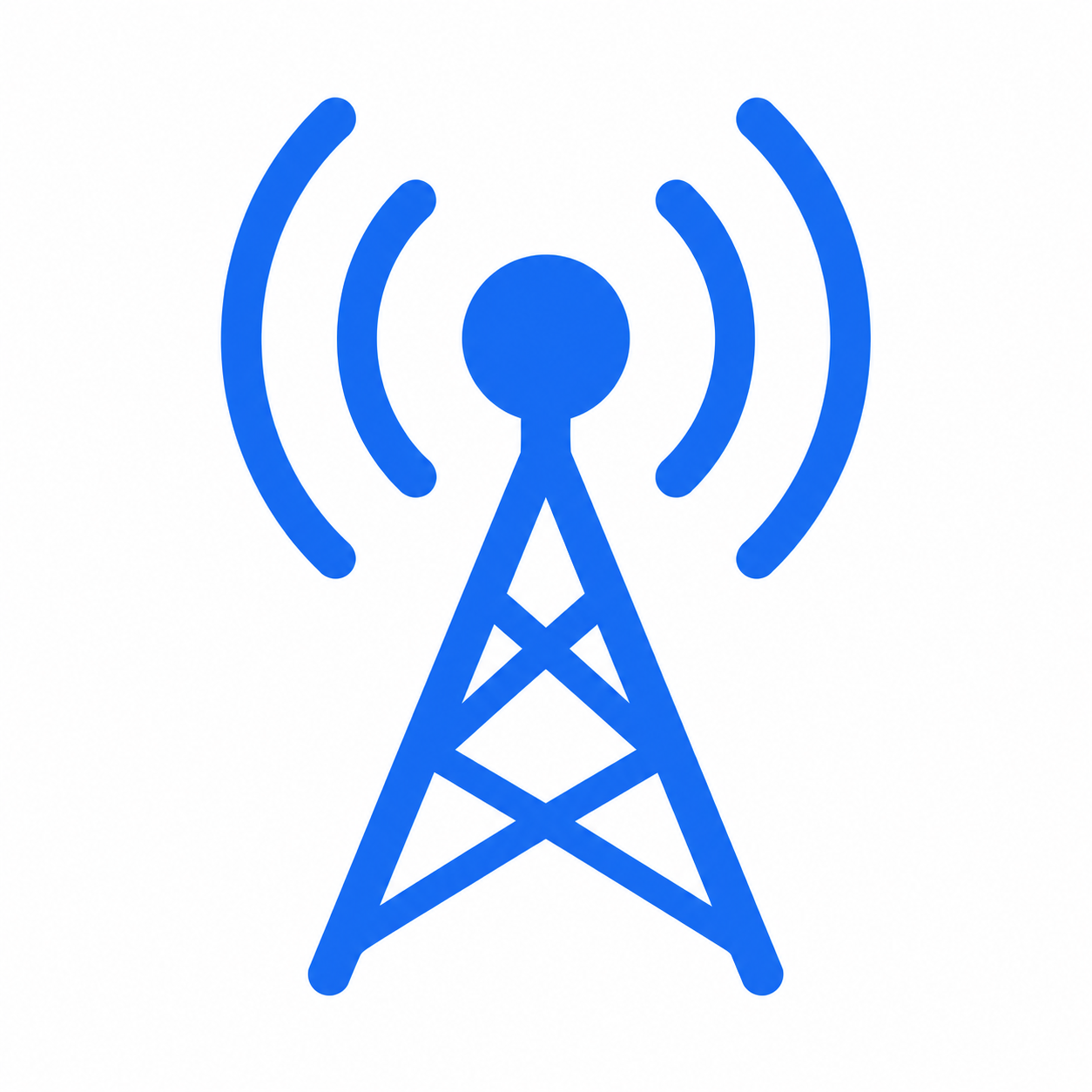 Telecom Sector Icon on White Background